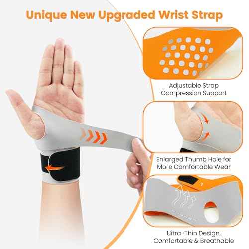 Carpal Tunnel Wrist Brace Ulnar Wrist Brace, Ultra-Thin Elastic Hand Brace for TFCC Tear, Adjustable Wrist Wrap Helps Relieve Tendinitis Arthritis Carpal Tunnel Pain£¨Left Hand£©