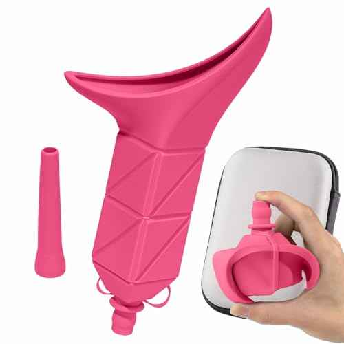 Female Urination Device, Foldable Female Urinal, Reusable Women Pee Funnel Allows Women to Pee Standing Up,Silicone Portable Pee Cup with Tube Case for Camping,Outdoor,Travel,Hiking