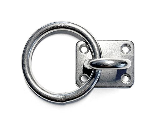 Marine Grade Stainless Steel Square Pad Eye with Ring 5/16" 8mm 50x40mm
