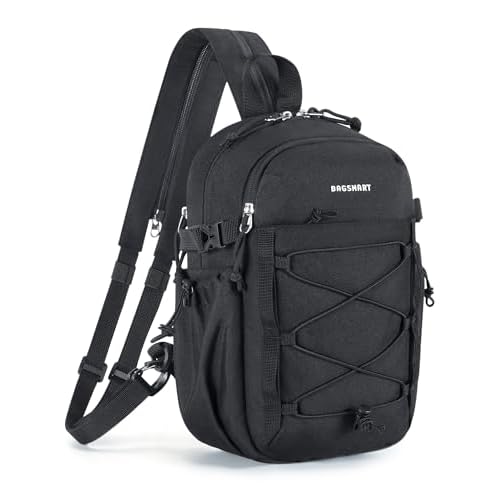 BAGSMART Small Crossbody Sling Bag, Crossbody Daypack, Chest Shoulder Bag Hiking Small Backpack for Casual Travel Sport