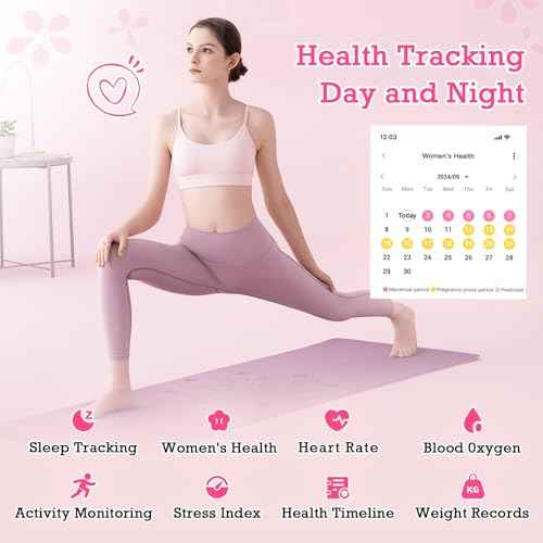 Smart Ring for Women & Men, Fitness Tracker with Sleep Monitoring, Step Tracker, Blood Oxygen, Heart Rate, Air Gestures, No Subscription Fee, IP68 Waterproof for iOS & Android (Pink,#9)