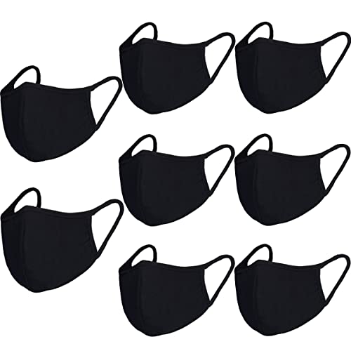 Black Face Mask Cloth Reusable for Adults - Comfortable & Windproof - Black
