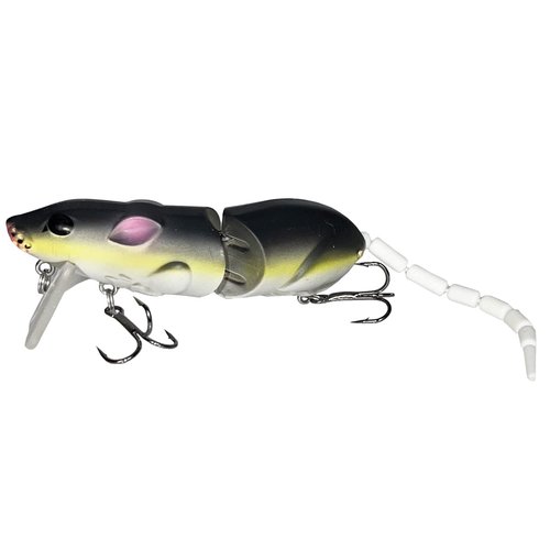 Proaovao Topwater Fishing Rat Lures for Bass Whopper Plopper Lures Kit Propeller Bass Lure Topwater Crankbaits with Floating Rotating Tail Tractor for Bass (AH8515N- 3.35'' 0.53oz)