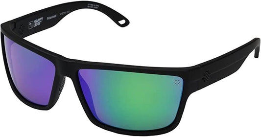 Spy Optic Rocky Sunglasses Soft Matte Black w/ Happy Bronze Polarized Green Spectra Lens