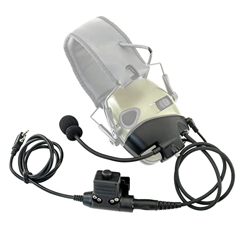 Microphone & PTT for Howard Leight Impact Sports Headphones Black