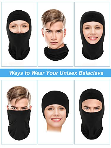 Geyoga 12-Pack Ski Mask Balaclava Full Face Cover - One Size, Black