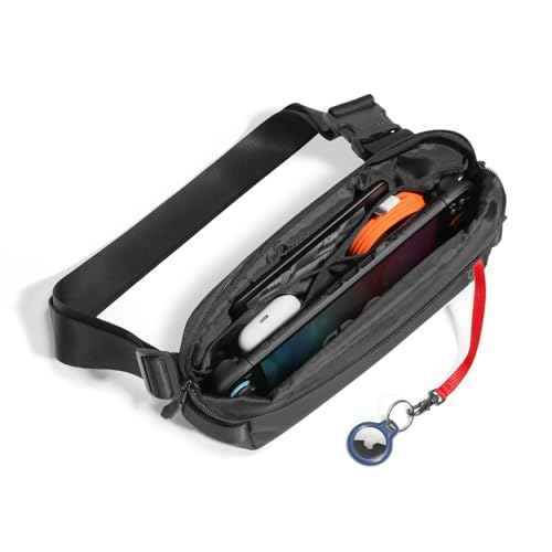 tomtoc Compact EDC Sling Bag, Minimalist Chest Shoulder Backpack Crossbody Bag for Men Women, Lightweight Carry Casual Bag