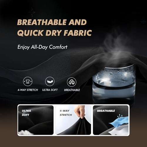 Polo Shirts for Men - Quick Dry Moisture Wicking Black Short Sleeve Performance Golf T Shirts for Casual Work Athletic