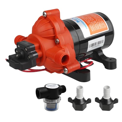 SEAFLO 33 Series 12V DC RV/Camper/Boat/Off-Grid Fresh Water Pressure Pump ?12V, 3.0 GPM, 45 PSI, On Demand Self-Priming, Built-In Pressure Switch - NSF, CE & Rohs Certified, UL Listed, 4-Year Warranty