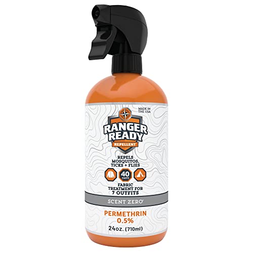 Permethrin Insect & Tick Repellent Spray for Clothing & Gear - 24 fl oz - Scent Zero - Long-Lasting, Odorless, Unscented