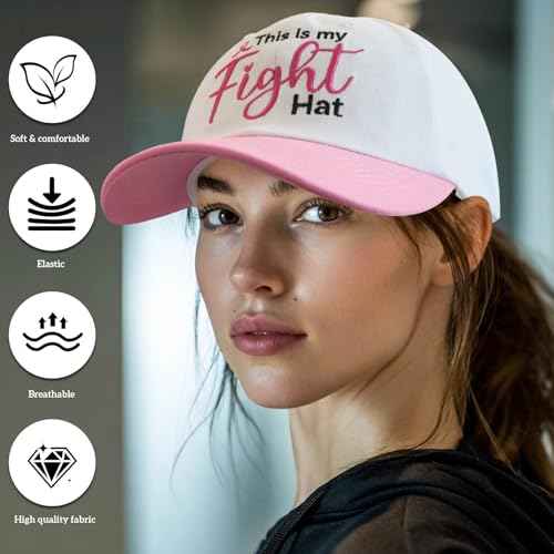 Ghazni Breast Cancer Gifts for Woman - Breast Cancer Awareness Accessories, Adjustable Hat Headwear for Women