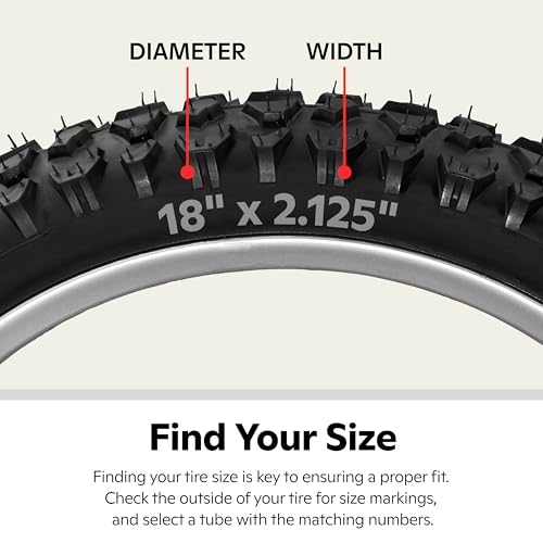 18-Inch Bike Inner Tube with Schrader Valve - Standard / 1.75-2.125 Inch