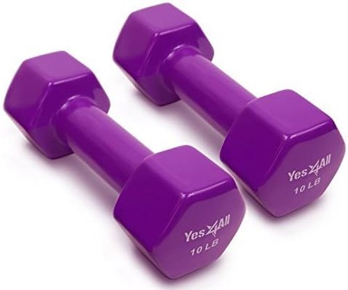 Hexagon Neoprene Coated Dumbbells - Adjustable Weight Pair for Home Gym
