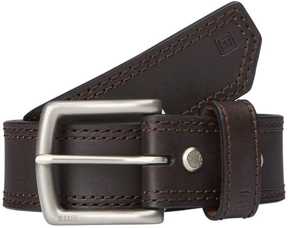 5.11 Tactical Men's 1.5-Inch Full Grain Matte Leather Arc Belt, Ergonomic Curve, Style 59493