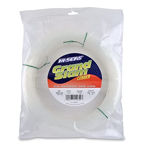 600 lb Monofilament Fishing Leader 100 Yd Clear Black for Saltwater & Freshwater Big Game