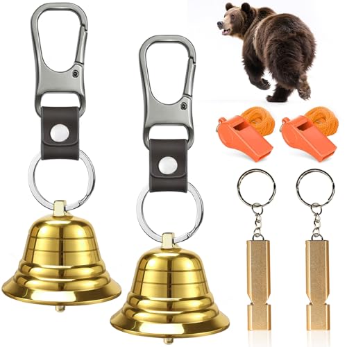 Yellow Electronic Air Horn and Bear Bell for Hiking Safety Gear Women Men