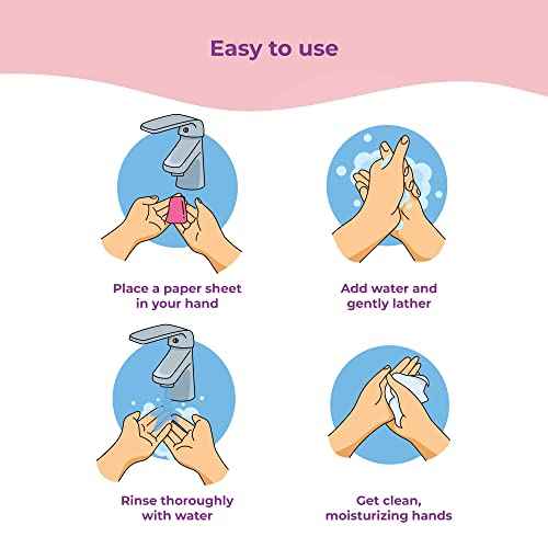 Paper Soap Sheets Assorted 4 Pack (20 Sheets Per Pack) - Portable Disposable - for Indoor, Travel, Camping, Hiking, Outdoor