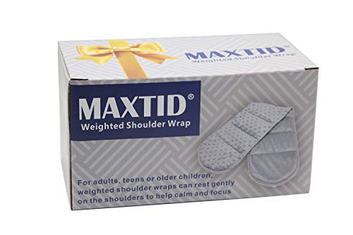 Weighted Shoulder Wrap - Gray 4 Pounds Minky Comfort Wrap for Neck & Shoulders