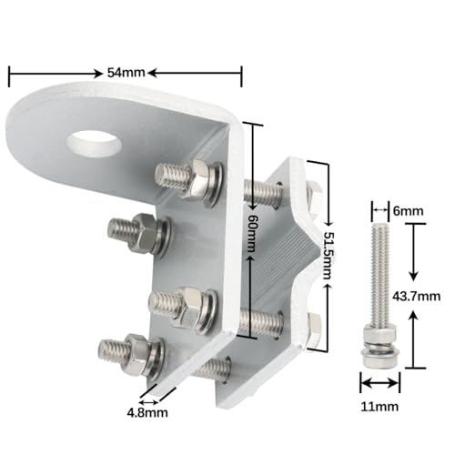 CB Radio Antenna Mounting Bracket CB Mounting Bracket SO239 Heavy Duty Stud Mount Adaptor Compatible with PL-259 and Standard 3/8-24 Threaded Antenna