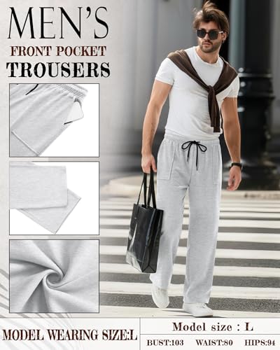 Men's Lightweight Baggy Sweatpants - Large / Black, Gray Variants