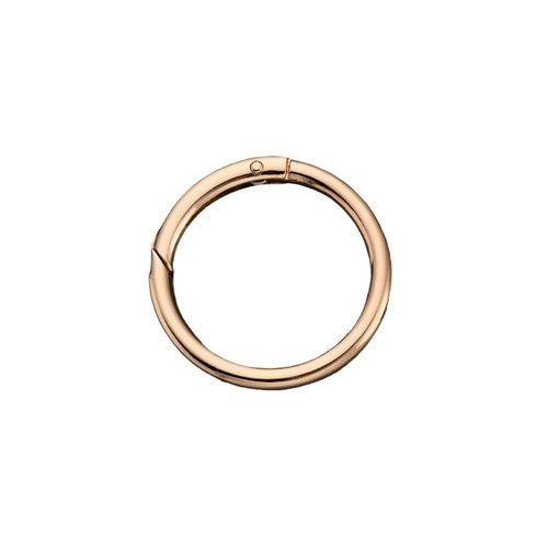 Trigger Spring O Rings Round Carabiner Clip Snap for Keyrings Buckle, Bags,Purses 10 Pack (Gold)