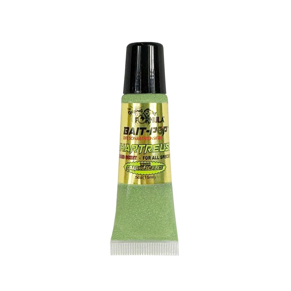 Bait-Pop Chartreuse - Live Sonar Intensifier Scented Sparklscales .5oz Tube