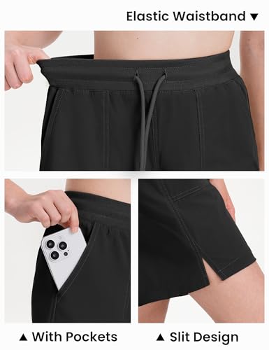 Girls Athletic Shorts Bermuda Uniform Cargo Quick Dry 13-14 Years Black