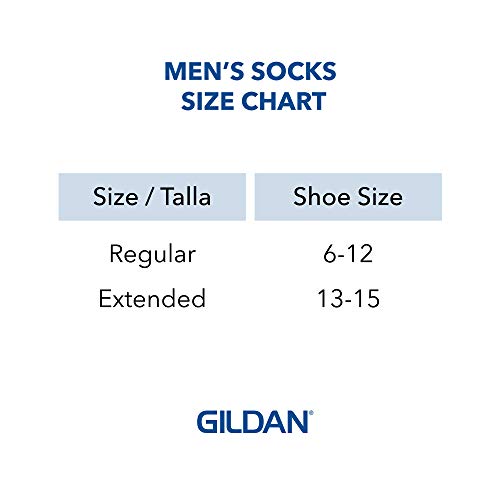 Gildan Men's Polyester Half Cushion Mid-Crew Socks - Grey, Size 6-12, 12-Pack