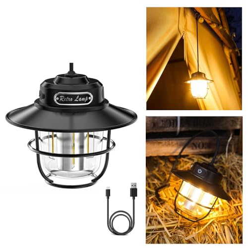 LED Rechargeable Outdoor Camping Light, Mini Portable Tent Emergency Light£¬ New Horse Lamp 4-Speed Mode White and Warm Light, Amber and Warm White Light.