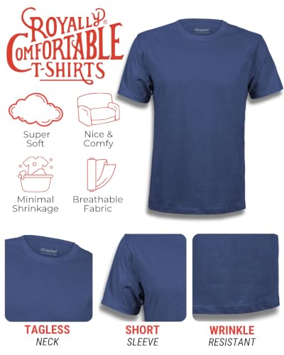 Kingsted Men's T-Shirts Large - Super Soft & Durable Crew Neck Shirt