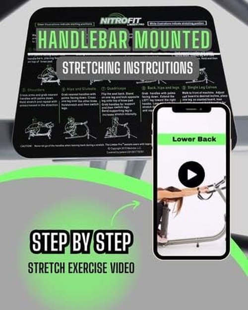 Limber Pro Adjustable Seat Stretch Machine for Lumbar Stretching, Lower Back Pain, Leg Stretch, Rehab, Flexibility, Injury Prevention, Calves