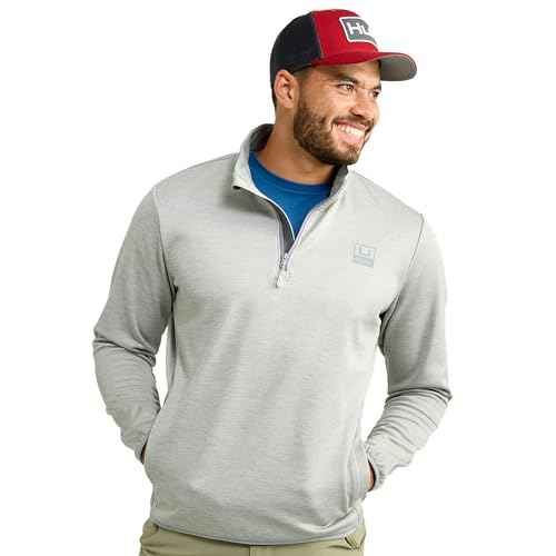 HUK mens Coldfront+ 1/4 Zip, Performance Fishing Jacket