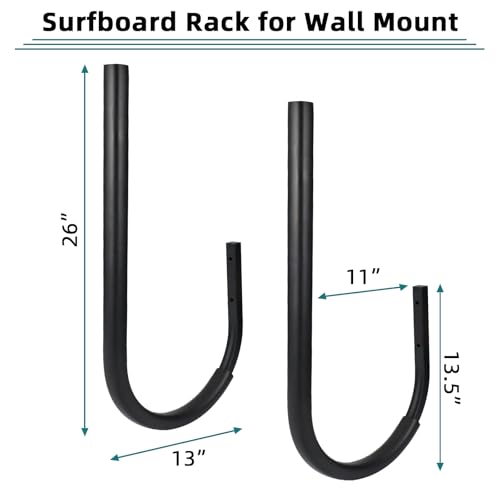 SUP Paddle Board and Kayak Wall Mount Storage Rack - 1 Set