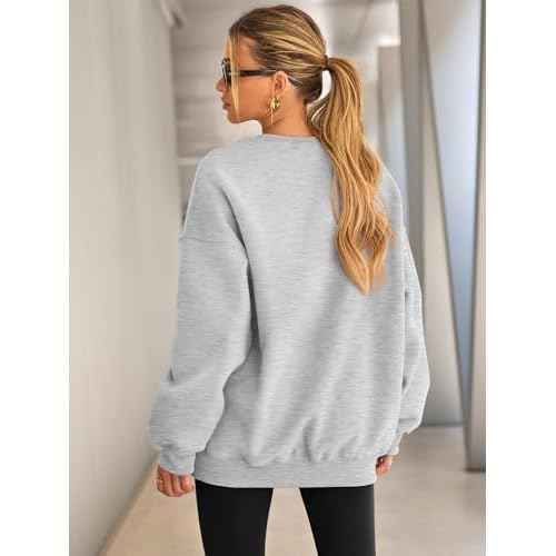 EFAN Womens Oversized Sweatshirts Hoodies Fleece Crewneck Sweaters Casual Tops Comfy Fall Fashion Outfits Winter Clothes 2025