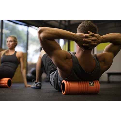TRIGGERPOINT Performance Therapy Grid Foam Roller with Free Online Instructional Videos, Original (13-inch), Orange