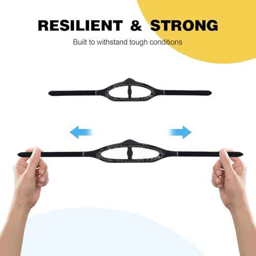 Universal Silicone Replacement Mask Strap 2-Pack, Adjustable Scuba Diving Snorkel Swim Goggles Headband, Comfortable Fit for Water Sports