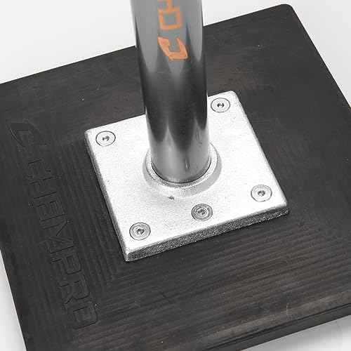 Champro Brute 2 Batting Tee with Ultra-Flexible Rubber Top and Weighted Base: Professional Grade Adjustable Batting Tee for Baseball and Softball