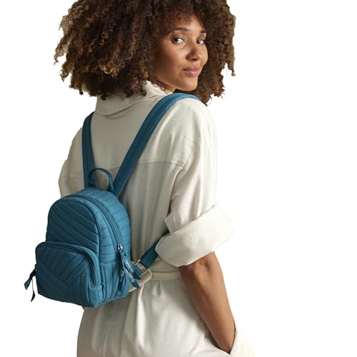 Vera Bradley Mini Backpack, Cotton, Forever Green