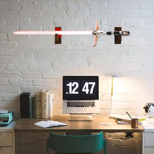 WLSANX Wooden Lightsaber Rack Wall Mount Brown Display Stand