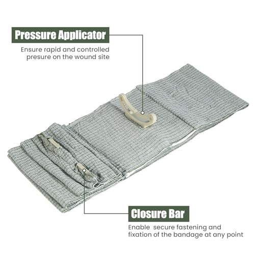 6" Israeli Style Emergency Bandage, Compression Trauma Wound Dressing, Combat Tactical First Aid Kit IFAK Supplies, 2 Count