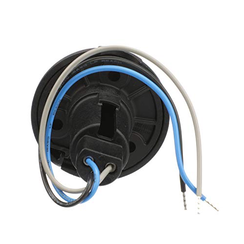 One Size Marine Light Base - 3-Pin Round Plug-In for Attwood Pole Lights, Black