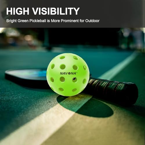 12 Pack Outdoor Pickleball Balls Meet USAPA Standards Bright Green