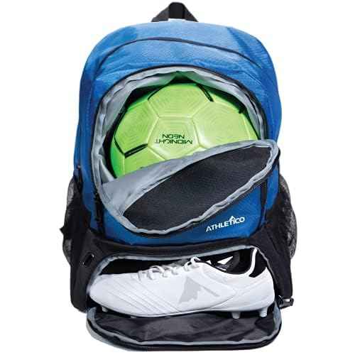 Athletico Youth Soccer Bag - Soccer Backpack & Bags for Basketball, Volleyball & Football | Includes Separate Cleat and Ball Compartment