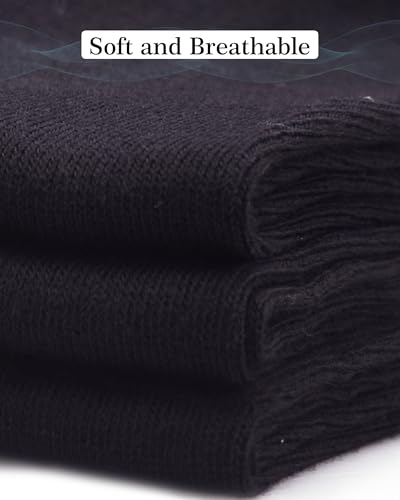 Kids Crew Socks 12 Pairs - White Black Gray Cotton Socks for Boys & Girls