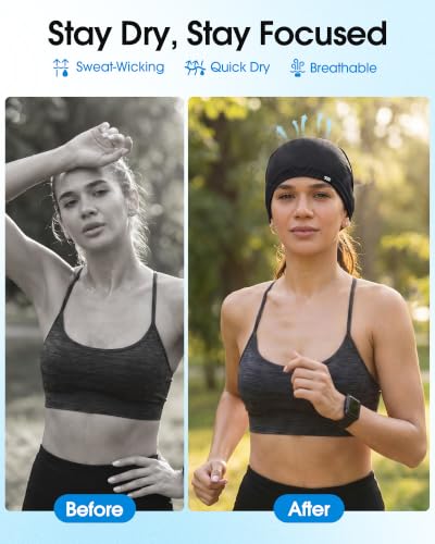 Large Breathable Skull Cap Sweat Control Mesh for Men Women - Black, Gray, White