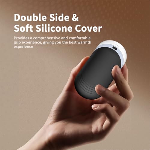 Hand Warmers Rechargeable [Double-Sided Heating] [Equipped with Heat-conducting Silicone][Comfortable] for Skiing Golf Hunting Hiking Outdoor Camping