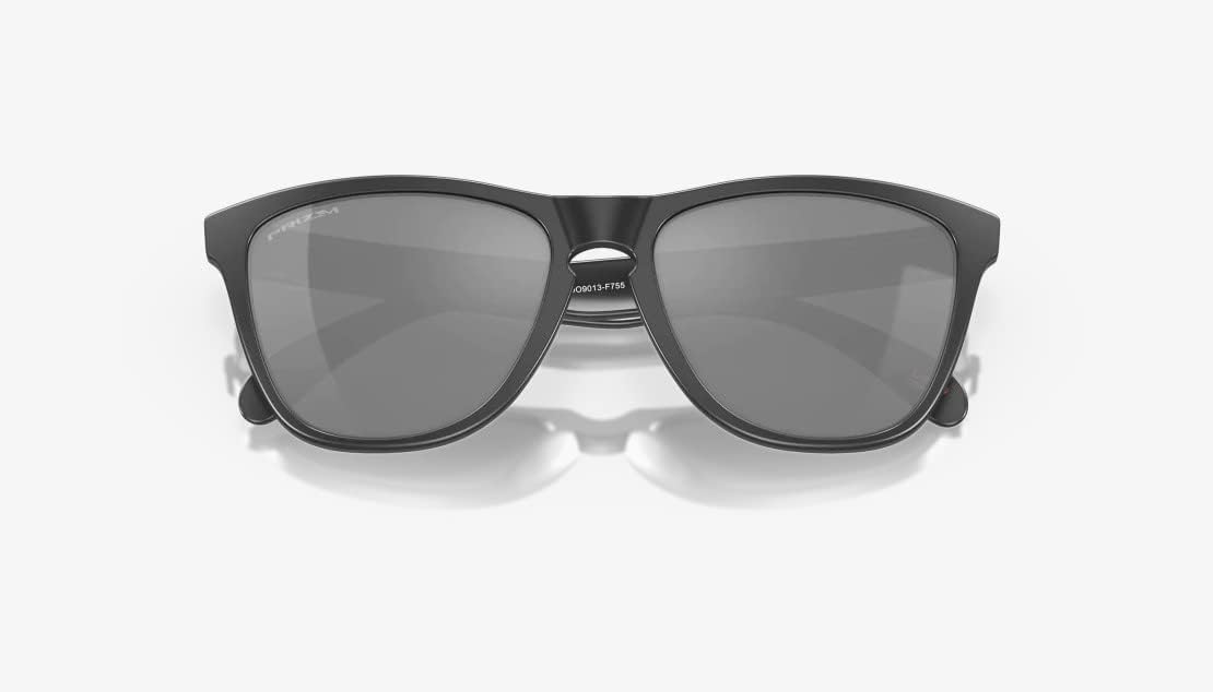 Oakley Frogskins Sunglasses Men's Polarized Lifestyle Authentic Eyewear - Matte Black/Black Iridium/One Size Fits All