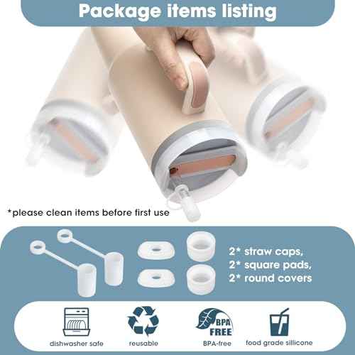2 Set Spill Stopper for Stanley Cup 20 oz 30 oz 40 oz 64 oz, Leak Proof Accessory for Stanley Tumbler 2.0, Anti Leak Kit for Stanley Quencher (Clear, 2)