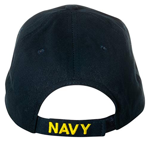 Retired U.S. Navy Embroidered Dark Navy Blue Adjustable Cap - One Size