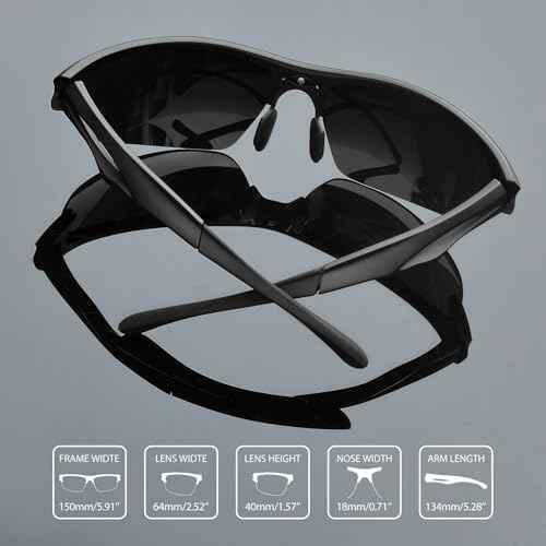 Joopin Sports Sunglasses Polarized UV400 Protection Wrap Around Sun Glasses Shades for Men Women